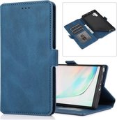 Voor Samsung Galaxy Note 10 Plus Retro Magnetische Sluiting Horizontale Flip Leren Case met Houder & Kaartsleuven & Fotolijst & Portemonnee (Marineblauw)
