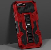 Vanguard Warrior All-inclusive tweekleurige schokbestendige TPU + pc-beschermhoes met houder voor iPhone 6s Plus / 6 Plus (rood)