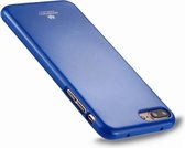 GOOSPERY JELLY CASE voor iPhone 8 Plus & 7 Plus TPU Glitterpoeder Valbestendige beschermhoes aan de achterkant (donkerblauw)