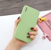 Voor iPhone XR Magic Cube Frosted Silicone Shockproof Full Coverage Beschermhoes (Groen)