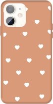 Voor iPhone 11 Meerdere Love-Hearts Patroon Kleurrijke Frosted TPU Telefoon Beschermhoes (Koraal Oranje)