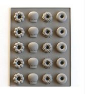 3 STKS Siliconen Cakevorm 25 Grid Fudge Hard Candy Silicone Biscuit Mold (Donuts)