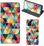 Samsung Galaxy A71 Hoesje met Magneet Geruit