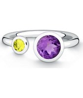 Quinn - Dames Ring - 925 / - zilver - edelsteen - 21024633