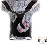 Vase Design Evoluon petit - Fidrio ONYX FLAME - vase à fleurs en verre soufflé à la bouche -