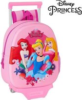 3D-schoolrugzak met Wielen 705 Princesses Disney Roze