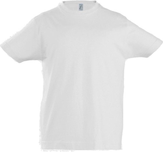 SOLS Kinder Unisex Imperial Zware Katoenen Korte Mouwen T-Shirt (Wit)