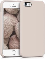 kwmobile telefoonhoesje voor Apple iPhone SE (1.Gen 2016) / 5 / 5S - Hoesje met siliconen coating - Smartphone case in beige
