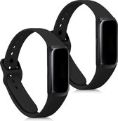 kwmobile 2x armband geschikt voor Samsung Galaxy Fit (SM-R370) - Bandjes voor fitnesstracker in zwart