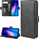 Voor Xiaomi Redmi Note 8 Dual-side magnetische gesp horizontale flip lederen tas met houder & kaartsleuven & portemonnee & fotolijst (zwart)