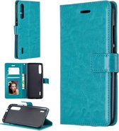 Voor xiaomi mi a2 gek paard textuur horizontale flip lederen tas met houder & kaartsleuven & portemonnee & fotolijst (blauw)