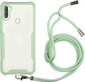 Voor OPPO Realme 5 / 5s / 5i / 6i / Narzo 20A / 10 / 10A Acryl + kleur TPU schokbestendig hoesje met nekkoord (avocado)