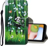 Voor Xiaomi Redmi Note 8T Gekleurde Tekening Patroon Horizontale Flip PU Lederen Case met Houder & Kaartsleuven & Portemonnee & Lanyard (Panda)