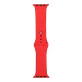 Voor Apple Watch Series 5 & 4 44mm / 3 & 2 & 1 42mm siliconen horlogebandje, kort deel (vrouwelijk) (rood)