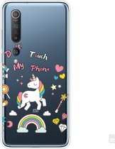 Voor Xiaomi Mi 10 5G schokbestendig geverfd transparant TPU beschermhoes (eenhoorn)