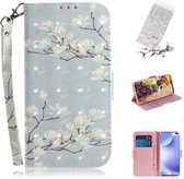 Voor Xiaomi Redmi K30 3D Schilderen Horizontale Flip Leren Case met Houder & Kaartsleuf & Portemonnee & Lanyard (Magnolia bloem)