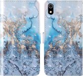 Voor Xiaomi Redmi 7A 3D-schilderij Gekleurd tekeningpatroon Horizontaal Flip TPU + PU-lederen hoes met houder & kaartsleuven & portemonnee & lanyard (Melkweg)