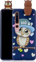 Voor Xiaomi Mi 10 5G schokbestendige cartoon TPU beschermhoes (blauwe uil)