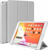 Voor iPad 10,2 inch 2019 / iPad Pro 10,5 inch Drie-opvouwbaar oppervlak PU-leer TPU mat zachte onderkant met houder & slaap- / wekfunctie (grijs)