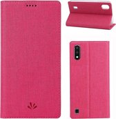 Voor Samsung Galaxy A01 (Amerikaanse versie) ViLi schokbestendig TPU + PU horizontaal flip-beschermhoes met kaartsleuf en houder (rose rood)