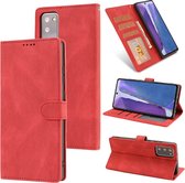 Voor Samsung Galaxy Note20 Fantasy Klassiek Huidgevoel Kalfsleer Textuur Magnetische gesp Horizontale Flip PU lederen tas met houder & kaartsleuf & portemonnee (rood)
