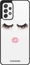 Samsung A52 hoesje - Kiss wink | Samsung Galaxy A52 5G case | Hardcase backcover zwart