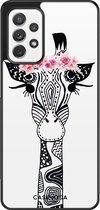 Samsung A72 hoesje - Giraffe | Samsung Galaxy A72 case | Hardcase backcover zwart