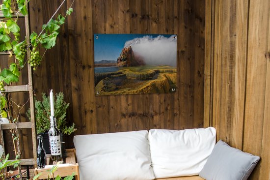 Fly Geyser pulvérise de la vapeur dans l'air dans le jardin affiche toile en vrac 80x60 cm - toile de jardin / toile d'extérieur / Peintures pour l'extérieur (décoration de jardin)