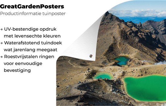 Petit lac du parc national de Tongariro en Nouvelle-Zélande Affiche de jardin 60x40 cm - petit - Toile de jardin / Toile d'extérieur / Peintures pour l'extérieur (décoration de jardin)