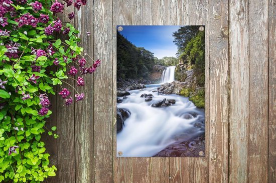 River in Tongariro National Park in Océanie Garden poster 40x60 cm - small - Toile de jardin / Toile d'extérieur / Peintures pour l'extérieur (décoration de jardin)