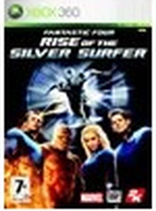 Xbox 360 spelhoes van 'Fantastic Four: Rise of the Silver Surfer'.