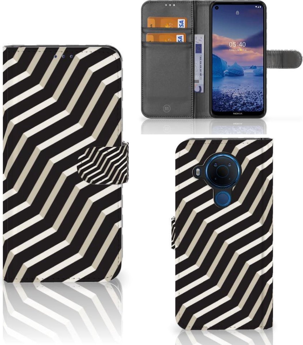 Smartphone Hoesje Nokia 5.4 Bookcover met Pasjeshouder Illusion
