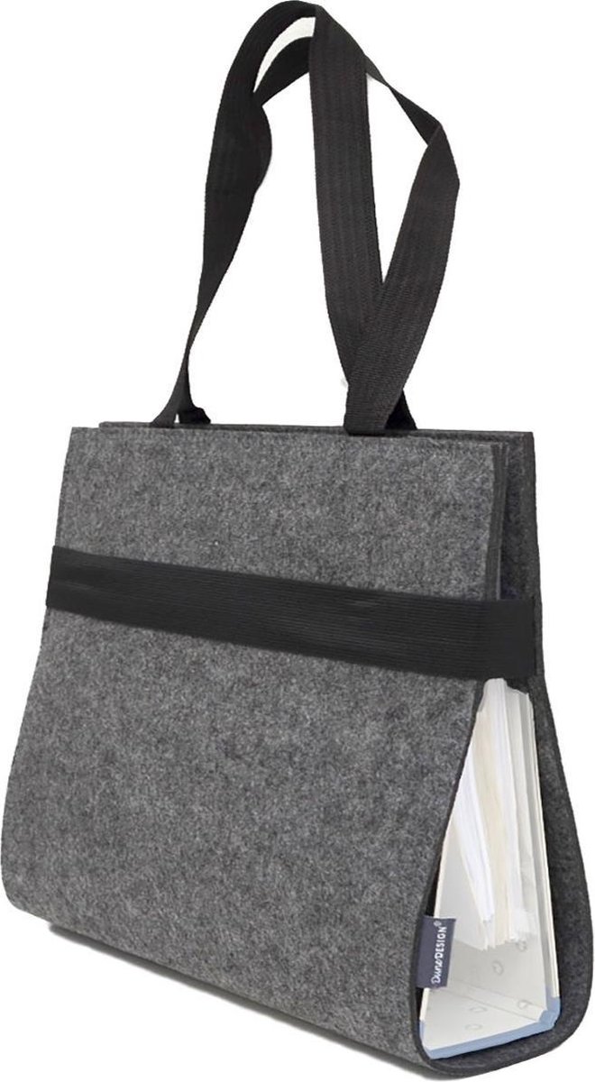 A4 Ordner Tas met Schouderriem - 31x34x9 Vilten Ordnerhoes Opbergtas voor Mappen - Hoes van Vilt