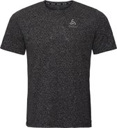 Odlo Bl Top Crew Neck S / S Millennium Linencool Sport Shirt Hommes - Noir chiné