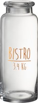 J-Line Voorraadpot Bistro 3,4 Kg Glas Transparant/Koper