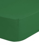 Hoeslaken Katoen Strijkvrij Groen-180 x 200 cm