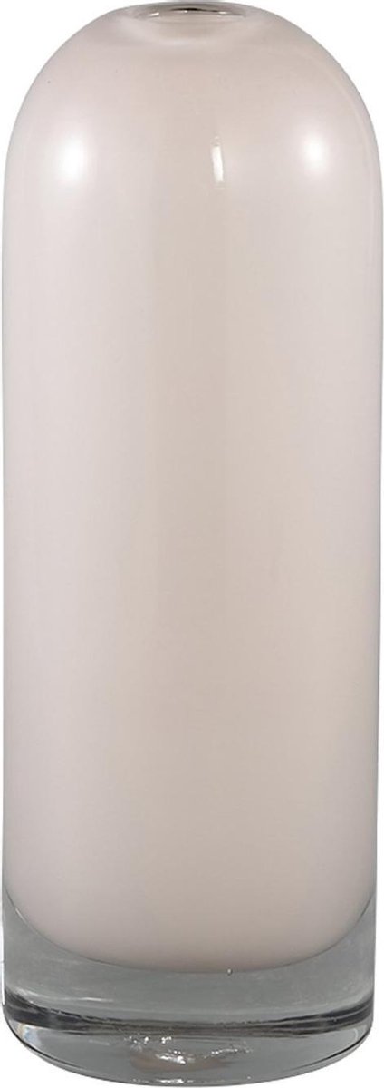 PTMD Byron Ronde Vaas - H22 x Ø7,5 cm - Wit - Dubbelglas