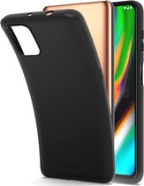 Telefoonhoesje Geschikt voor: Motorola Moto G9 Plus - Silicone Hoesje - Zwart
