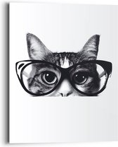 Schilderij Kat met bril