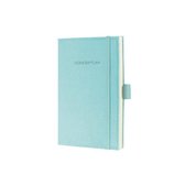 notitieboek Sigel Conceptum Look Felt 101x148x17,4mm blanco softcover Light Blue