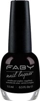 Faby Nagellak Black Is Black! Dames 15 Ml Vegan Zwart