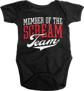 Romper Baby -12 maanden- Member Of The Scream Team Zwart