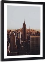 Foto in frame , Empire State Building New York ,80x120cm , Multikleur , wanddecoratie