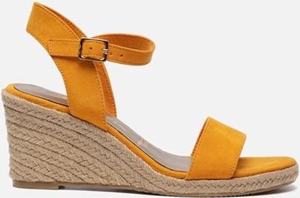 Sandales pour femmes Tamaris à talon compensé jaune - Taille 37 | bol.com