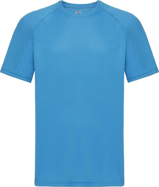 Fruit Of The Loom Heren Prestatie Sportskleding T-shirt (Azure Blauw)