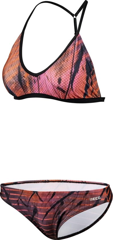 Beco Bikini B-cup Dames Polyester/polyamide Roze/zwart Maat 34