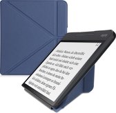 kwmobile case geschikt voor Kobo Forma - Met standaard - E reader cover van kunstleer - In donkerblauw