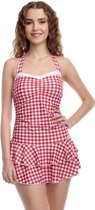 Pussy Deluxe Badpak -L- Red Plaid Rood