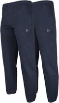 2-Pack Donnay Joggingbroek met elastiek - Sportbroek - Heren - Maat L - Donkerblauw