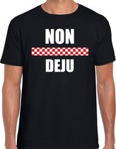 Non deju met vlag Brabant t-shirt zwart heren - Brabants dialect cadeau shirt XXL